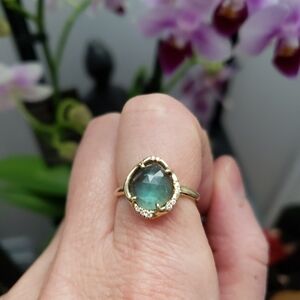 Sirciam Aphenos Teal Blue Tourmaline Ring